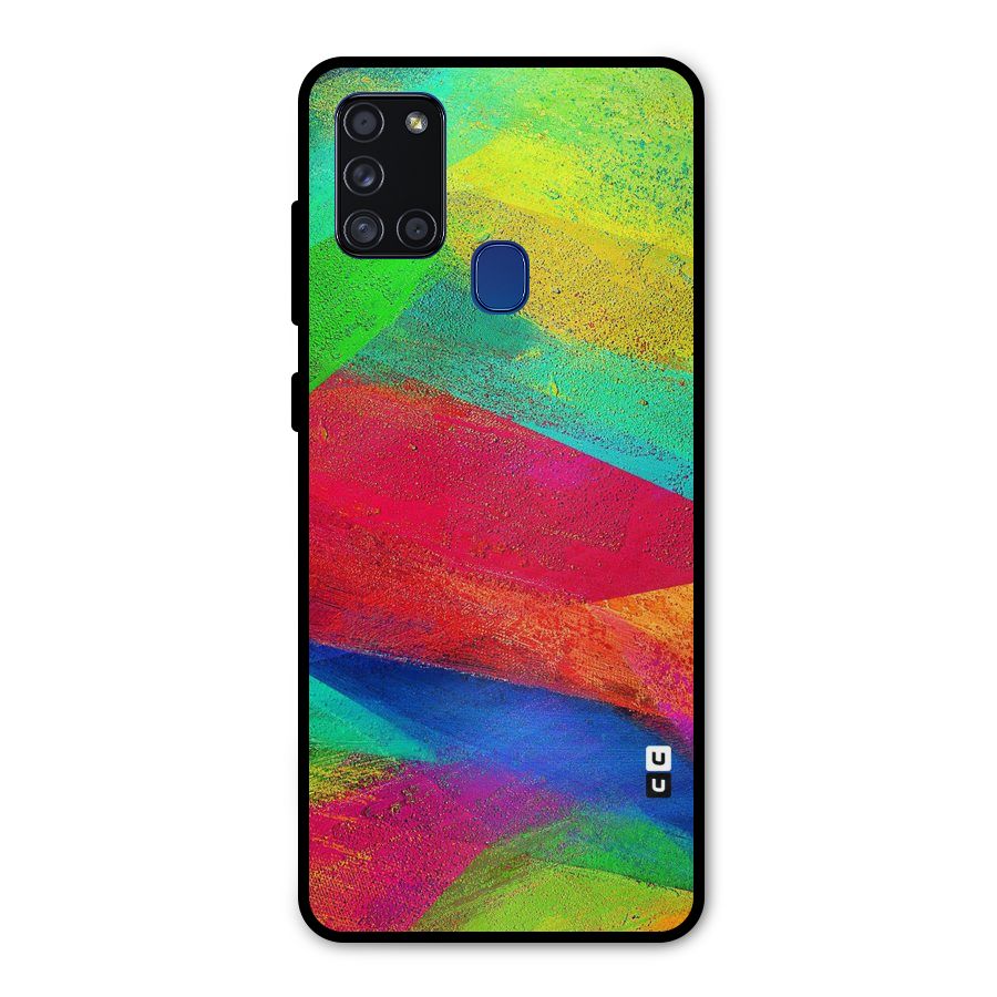 Paint Art Pattern Metal Back Case for Galaxy A21s