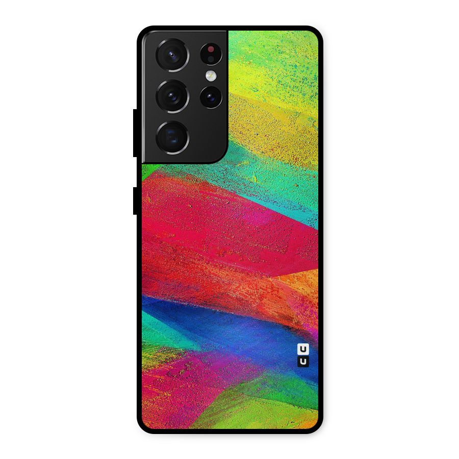 Paint Art Pattern Metal Back Case for Galaxy S21 Ultra 5G