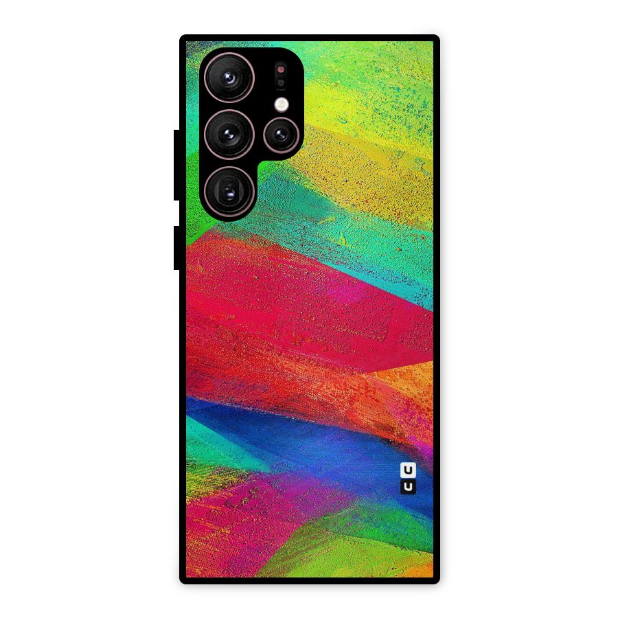 Paint Art Pattern Metal Back Case for Galaxy S22 Ultra 5G