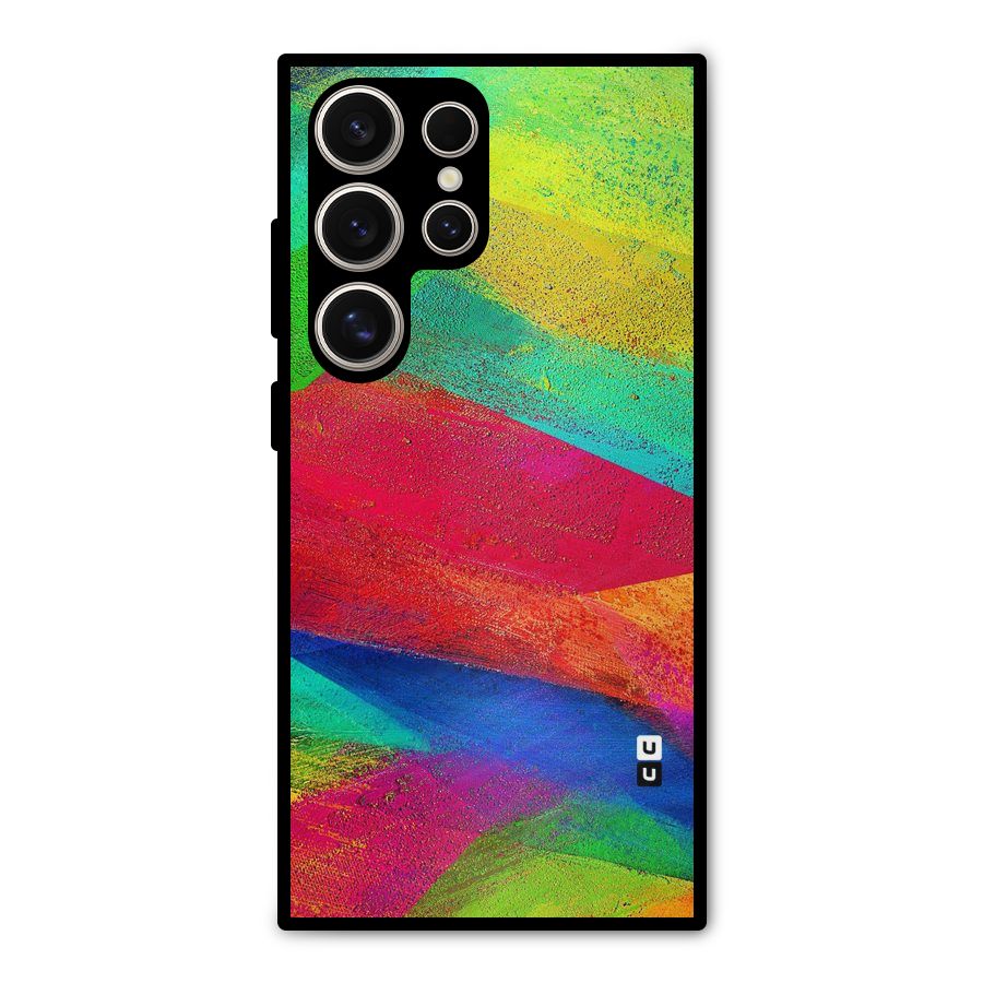 Paint Art Pattern Metal Back Case for Galaxy S24 Ultra