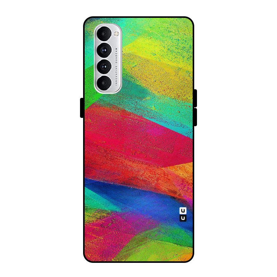 Paint Art Pattern Metal Back Case for Oppo Reno4 Pro
