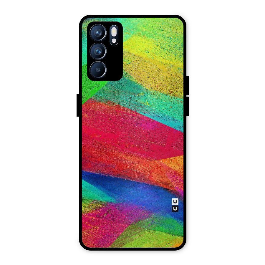 Paint Art Pattern Metal Back Case for Oppo Reno6 5G