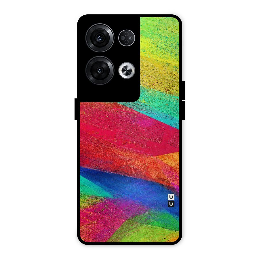 Paint Art Pattern Metal Back Case for Oppo Reno8 Pro 5G