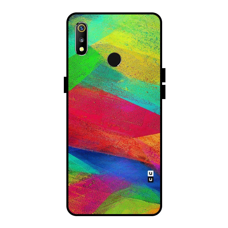 Paint Art Pattern Metal Back Case for Realme 3