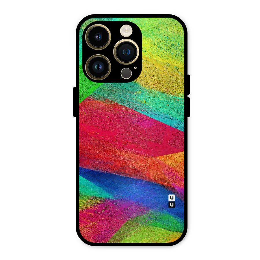 Paint Art Pattern Metal Back Case for iPhone 14 Pro