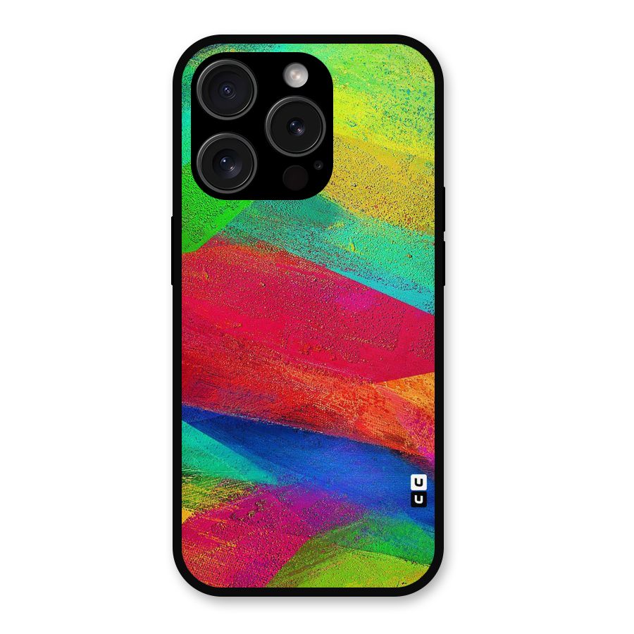 Paint Art Pattern Metal Back Case for iPhone 15 Pro