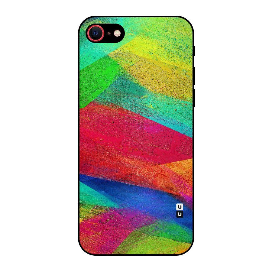 Paint Art Pattern Metal Back Case for iPhone SE 2020