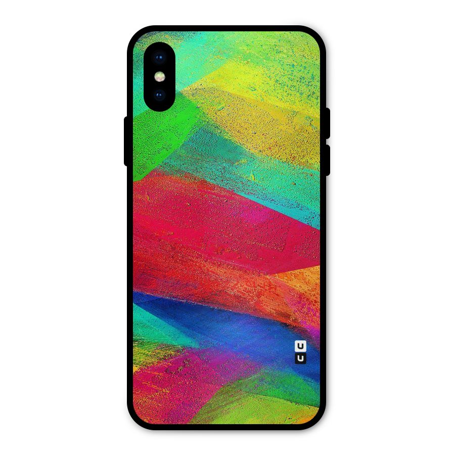 Paint Art Pattern Metal Back Case for iPhone X