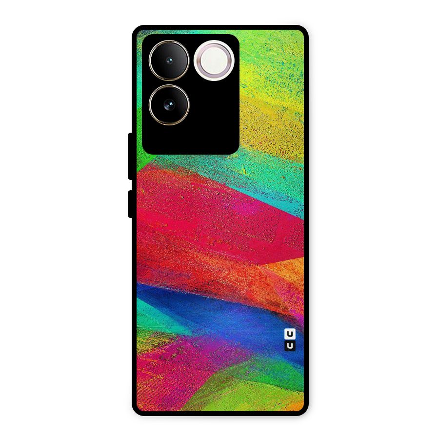 Paint Art Pattern Metal Back Case for iQOO Z7 Pro