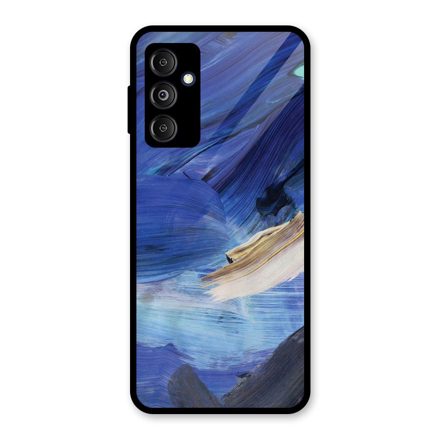 Paint Brush Strokes Glass Back Case for Galaxy M14 5G