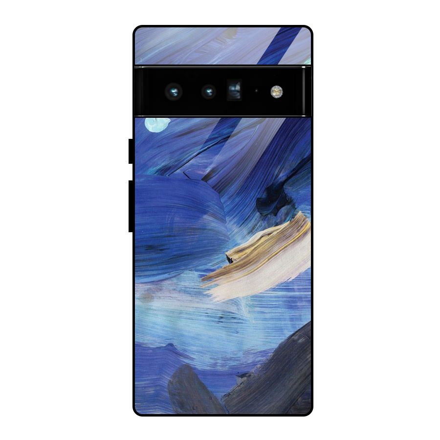 Paint Brush Strokes Glass Back Case for Google Pixel 6 Pro