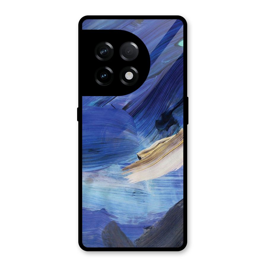 Paint Brush Strokes Glass Back Case for OnePlus 11R