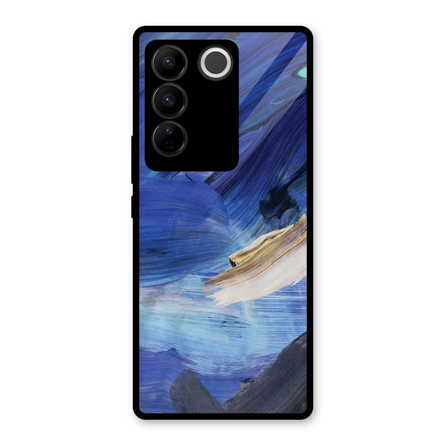 Paint Brush Strokes Glass Back Case for Vivo V27