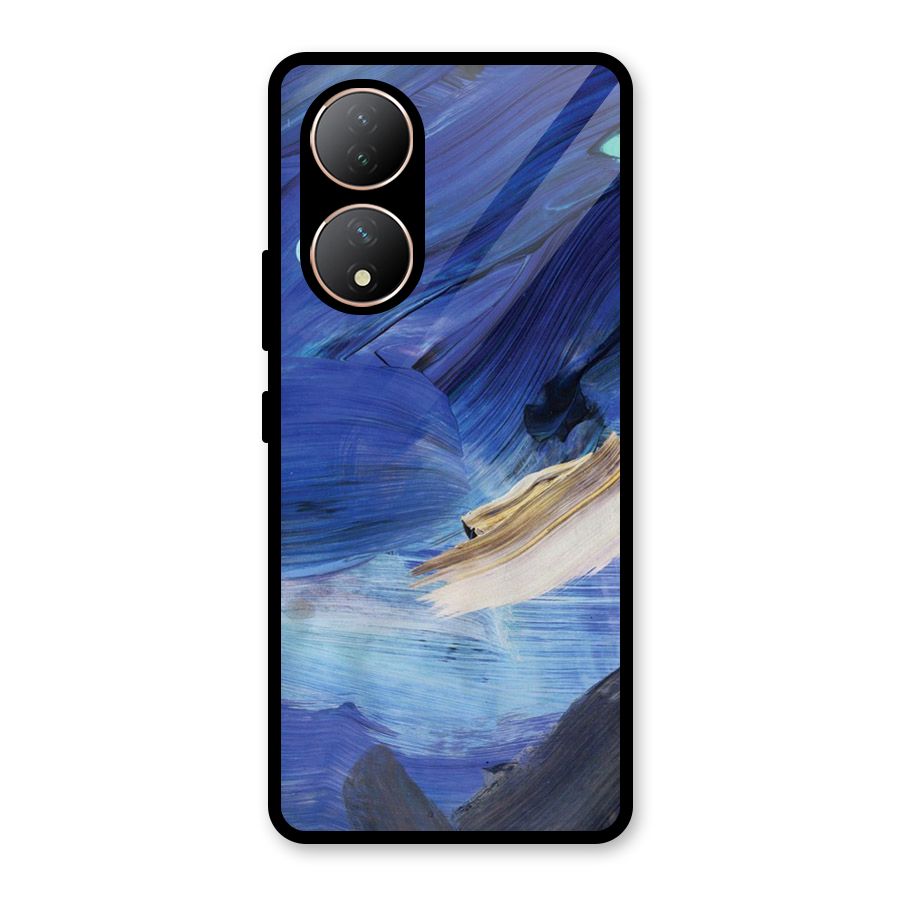 Paint Brush Strokes Glass Back Case for Vivo Y100A