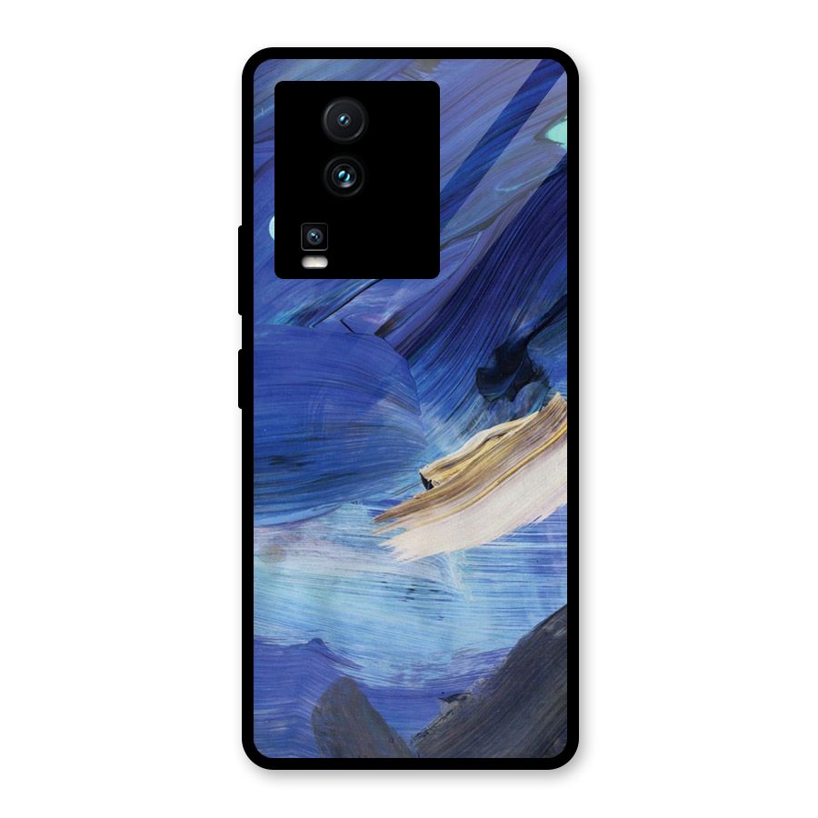 Paint Brush Strokes Glass Back Case for Vivo iQOO Neo 7 Pro