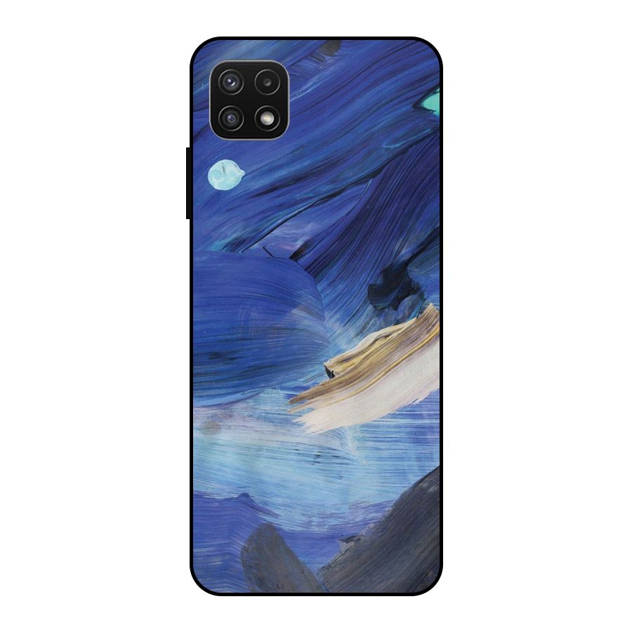 Paint Brush Strokes Metal Back Case for Galaxy A22 5G