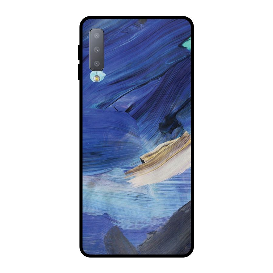 Paint Brush Strokes Metal Back Case for Galaxy A7 (2018)