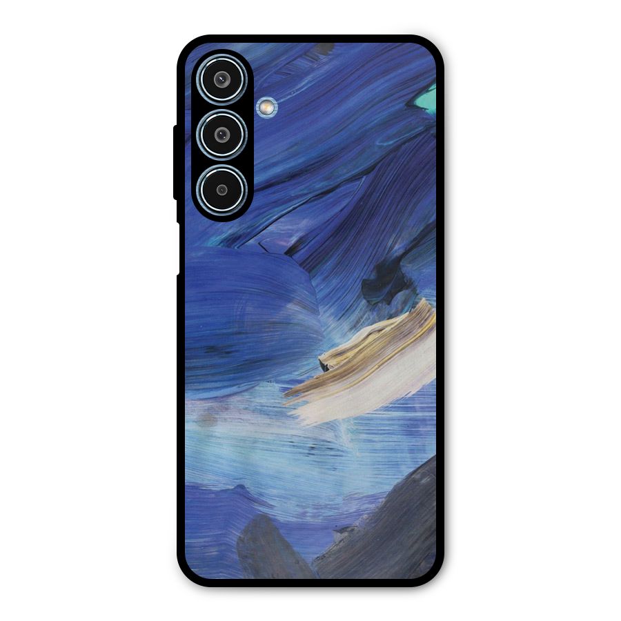 Paint Brush Strokes Metal Back Case for Galaxy M35