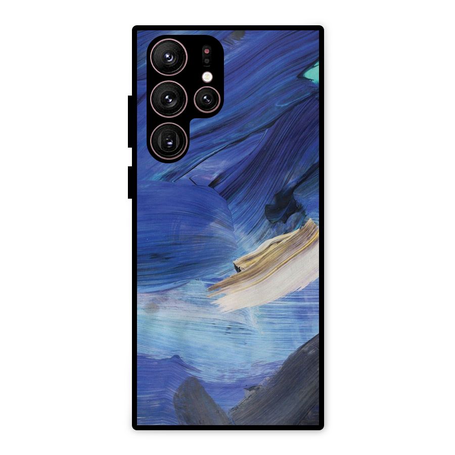 Paint Brush Strokes Metal Back Case for Galaxy S22 Ultra 5G
