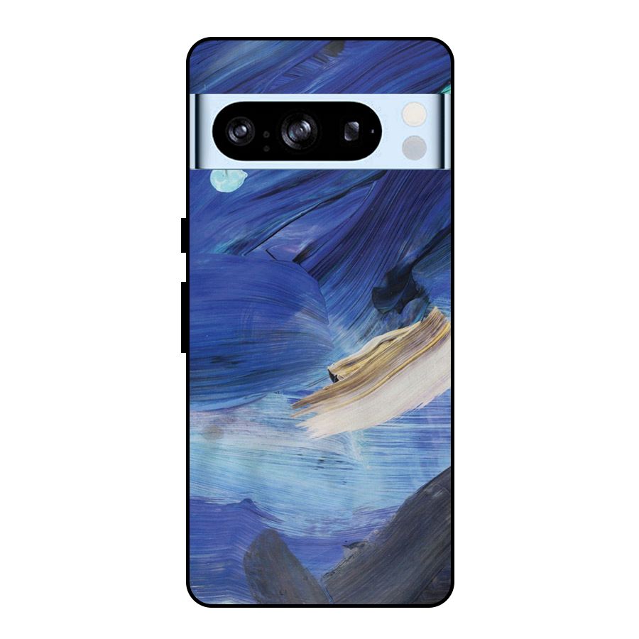 Paint Brush Strokes Metal Back Case for Google Pixel 8 Pro