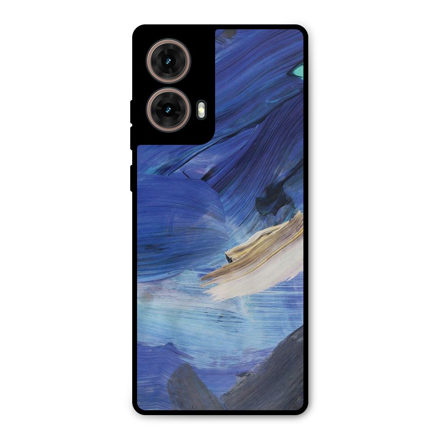 Paint Brush Strokes Metal Back Case for Moto G85