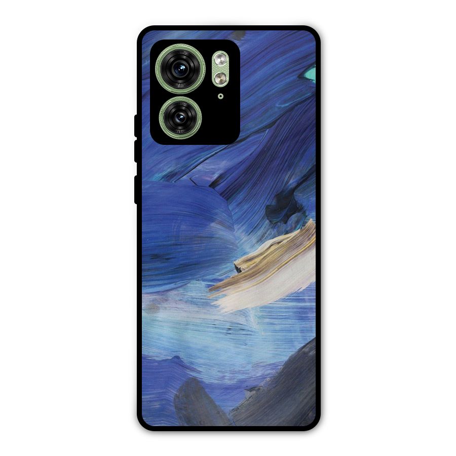 Paint Brush Strokes Metal Back Case for Motorola Edge 40 5G
