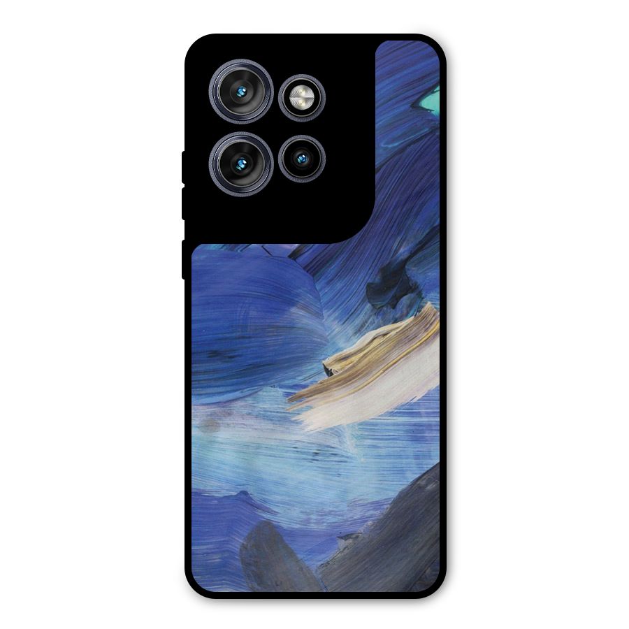 Paint Brush Strokes Metal Back Case for Motorola Edge 50 Neo