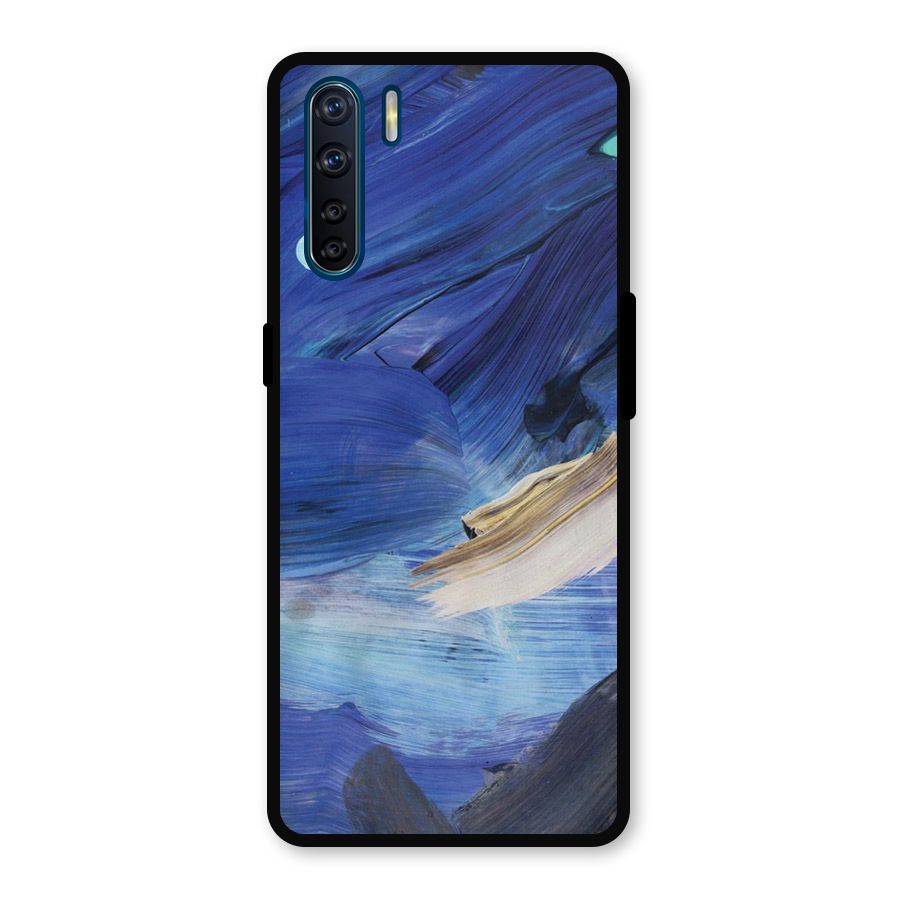 Paint Brush Strokes Metal Back Case for Oppo F15