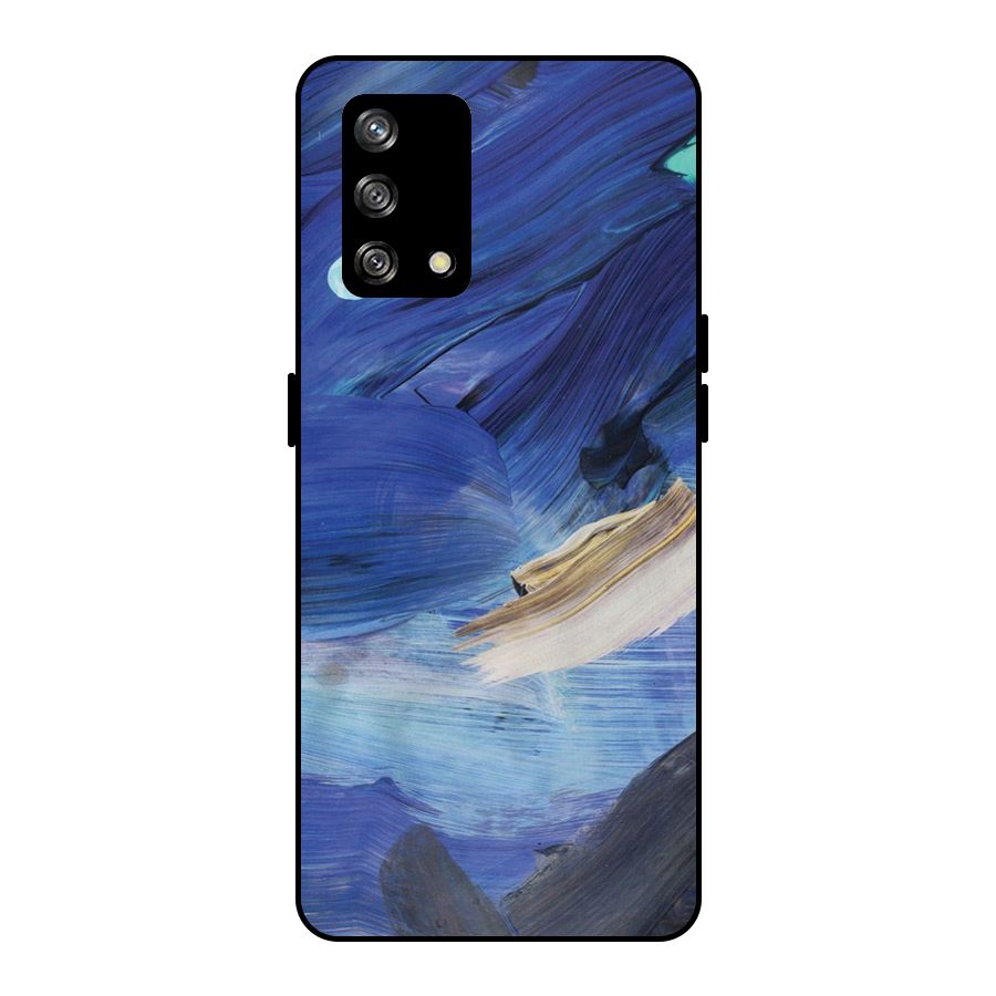 Paint Brush Strokes Metal Back Case for Oppo F19