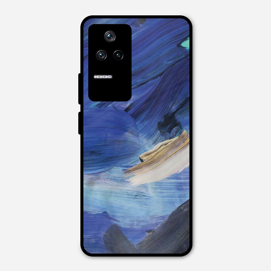 Paint Brush Strokes Metal Back Case for Poco F4 5G