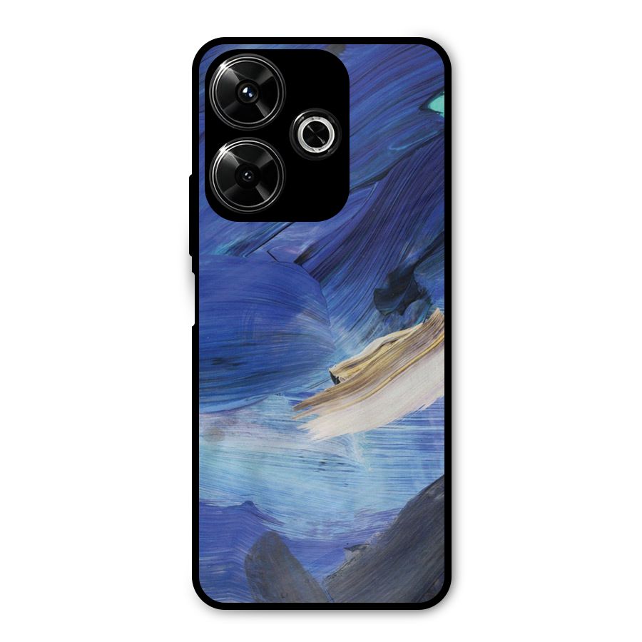Paint Brush Strokes Metal Back Case for Poco M6 Plus