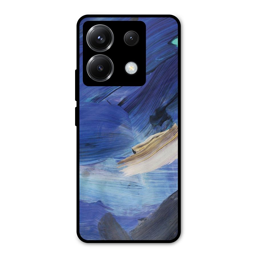 Paint Brush Strokes Metal Back Case for Poco X6