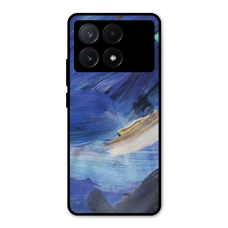 Paint Brush Strokes Metal Back Case for Poco X6 Pro