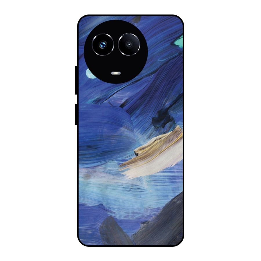 Paint Brush Strokes Metal Back Case for Realme 11X