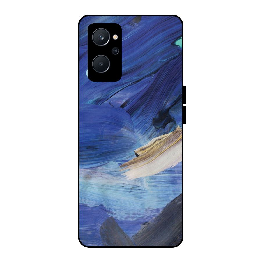 Paint Brush Strokes Metal Back Case for Realme 9i 5G