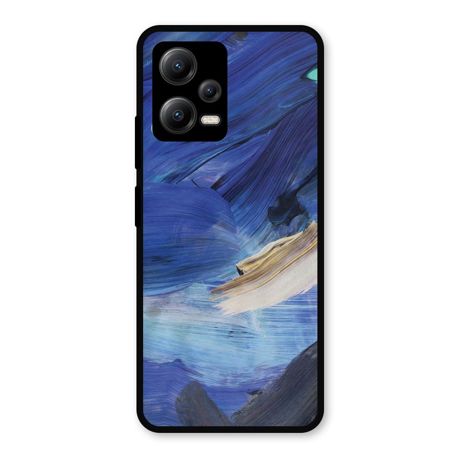 Paint Brush Strokes Metal Back Case for Redmi Note 12 5G