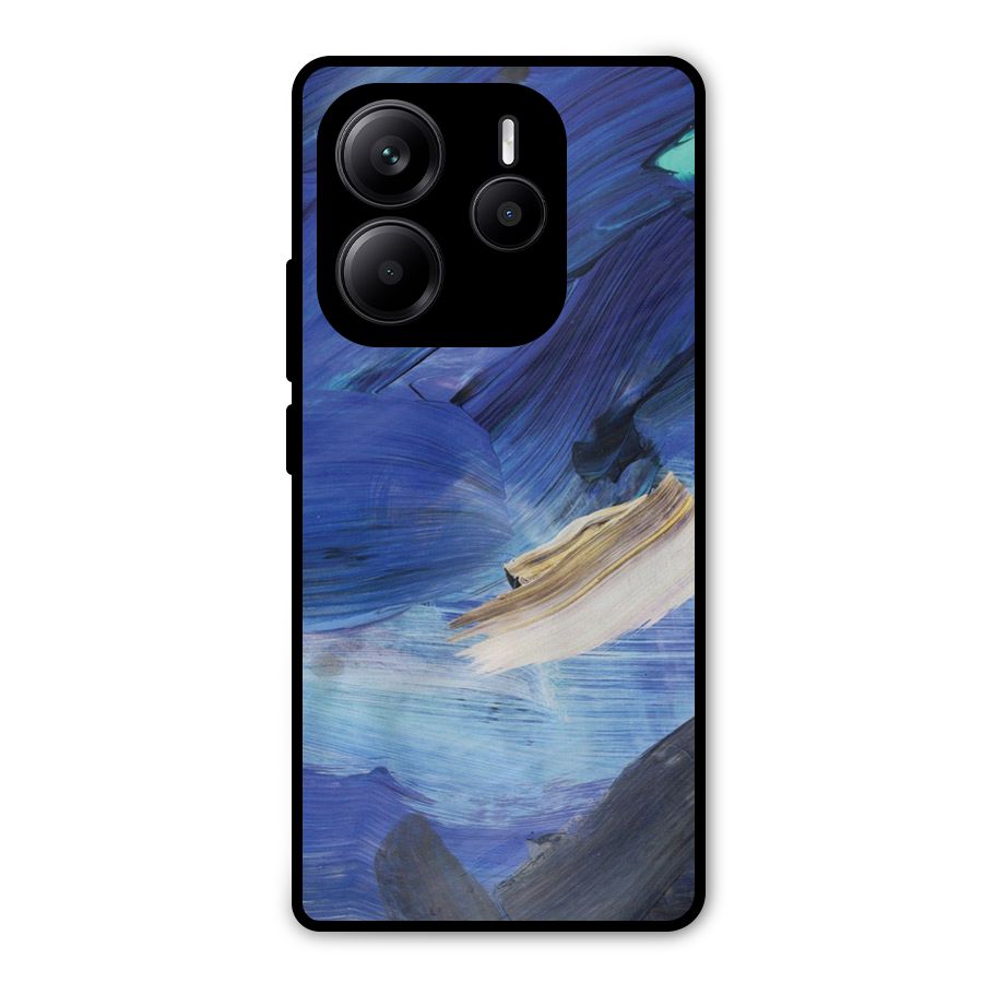 Paint Brush Strokes Metal Back Case for Redmi Note 14 5G