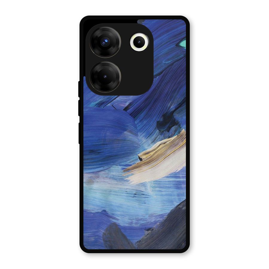 Paint Brush Strokes Metal Back Case for Tecno Camon 20
