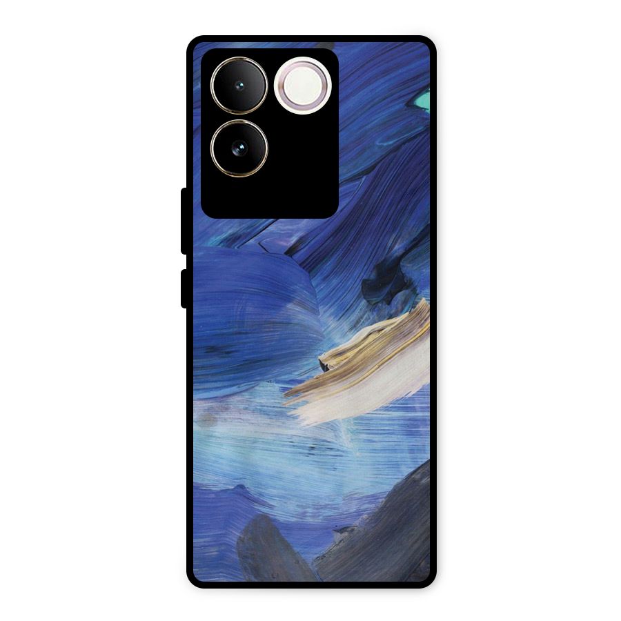 Paint Brush Strokes Metal Back Case for Vivo T2 Pro