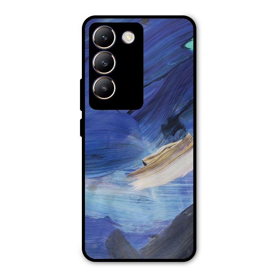 Paint Brush Strokes Metal Back Case for Vivo T3 5G