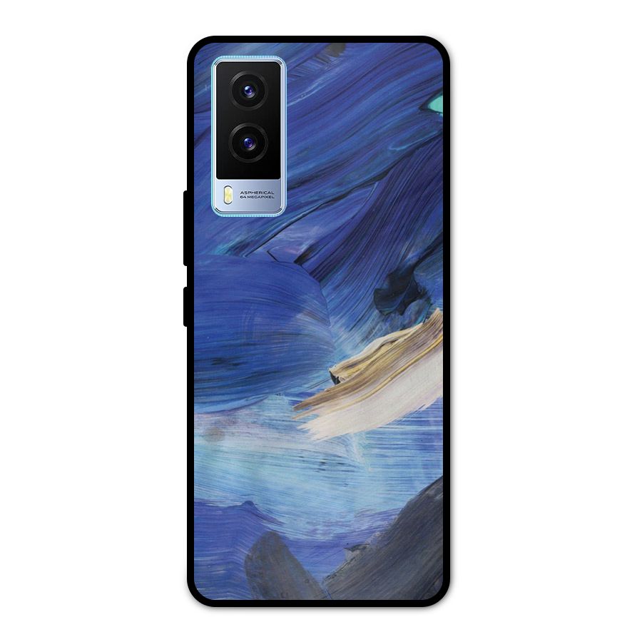 Paint Brush Strokes Metal Back Case for Vivo V21e 5G