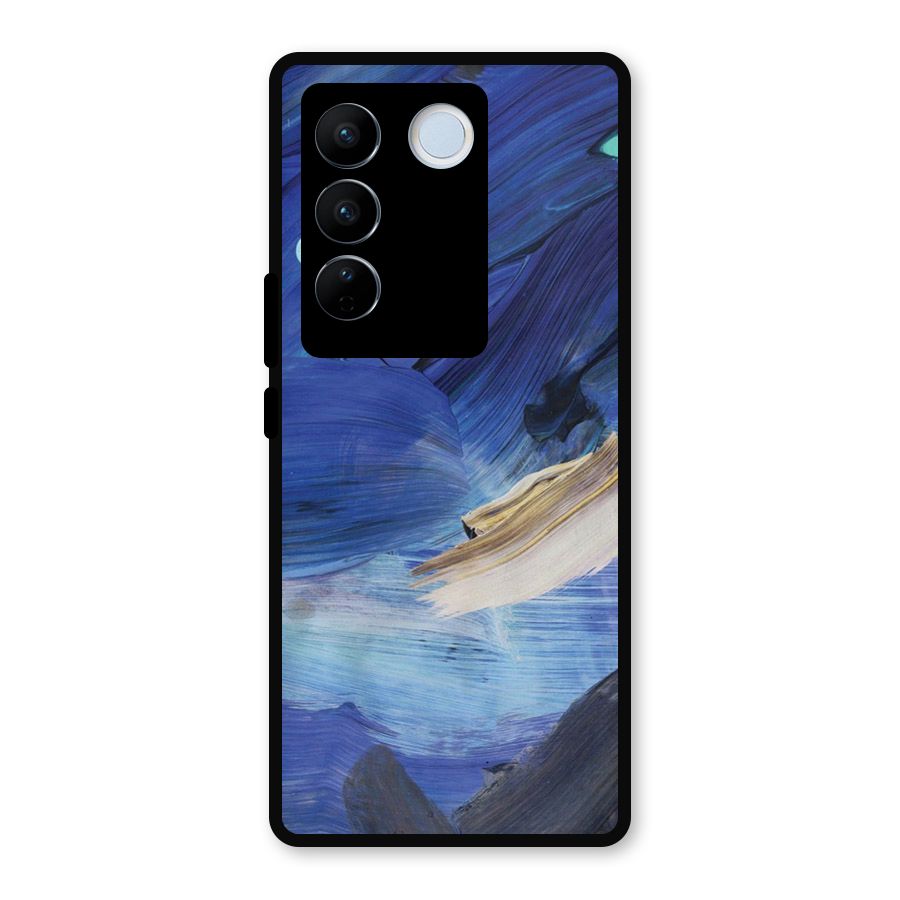 Paint Brush Strokes Metal Back Case for Vivo V27