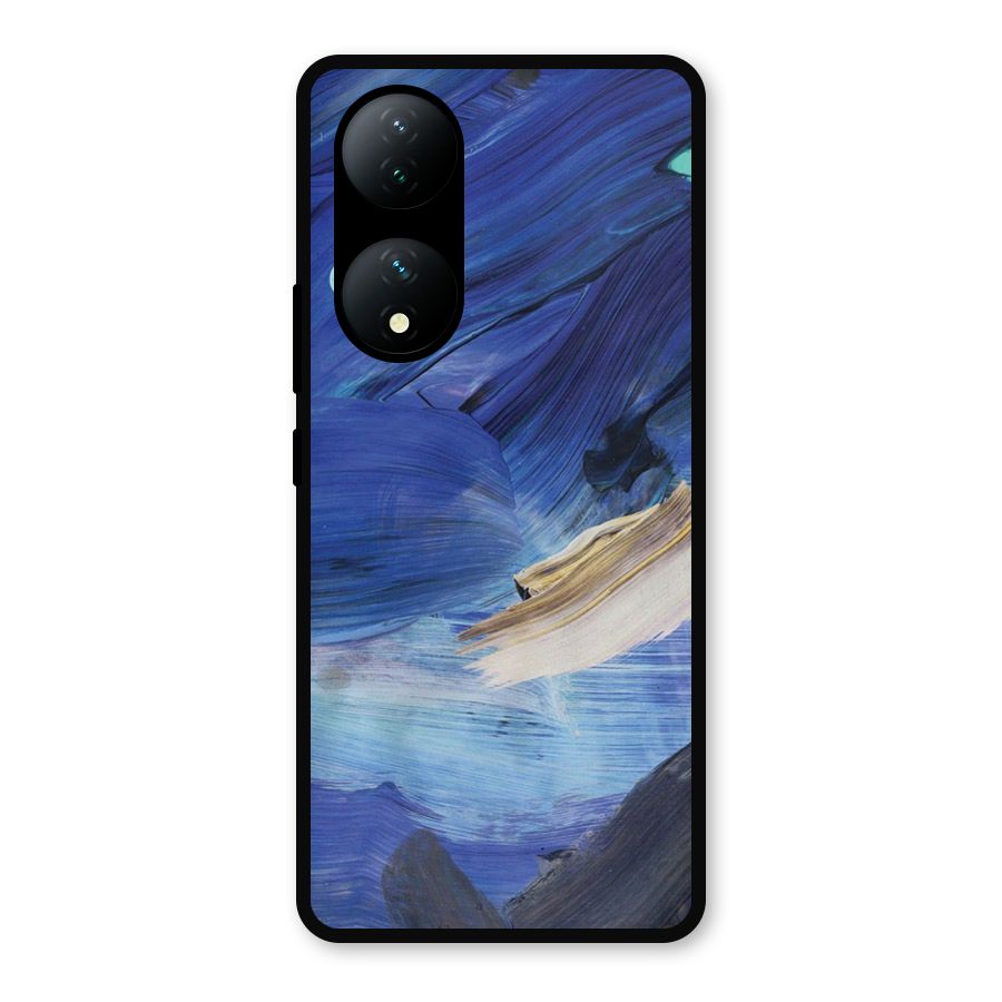 Paint Brush Strokes Metal Back Case for Vivo Y100