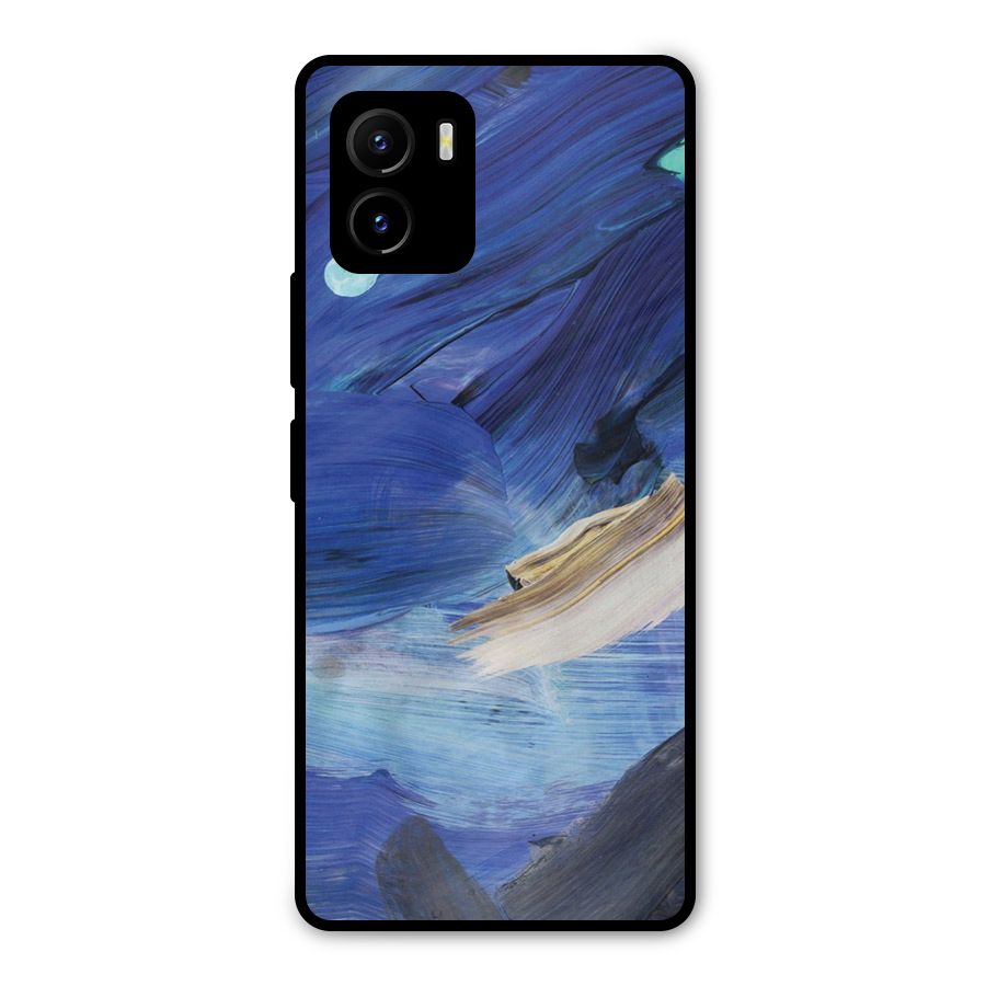 Paint Brush Strokes Metal Back Case for Vivo Y15s