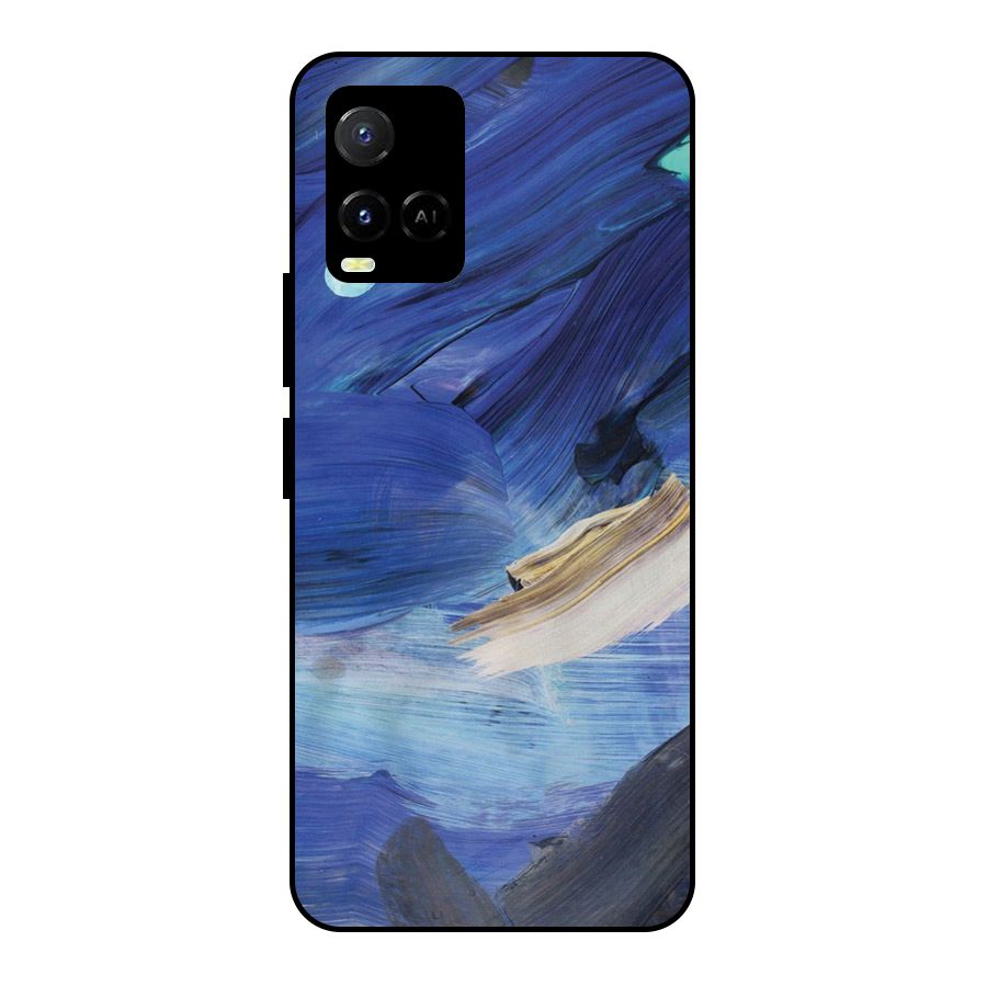 Paint Brush Strokes Metal Back Case for Vivo Y21A