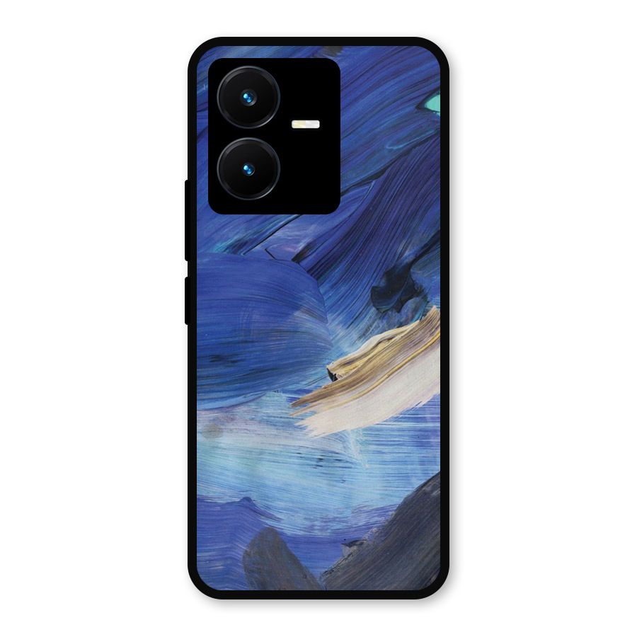 Paint Brush Strokes Metal Back Case for Vivo Y22