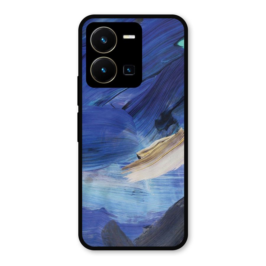 Paint Brush Strokes Metal Back Case for Vivo Y35
