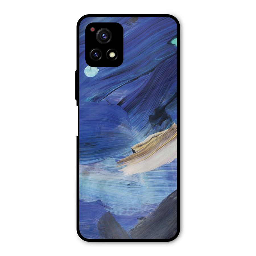 Paint Brush Strokes Metal Back Case for Vivo Y72 5G