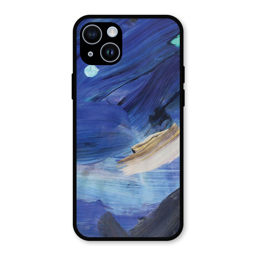Paint Brush Strokes Metal Back Case for iPhone 14