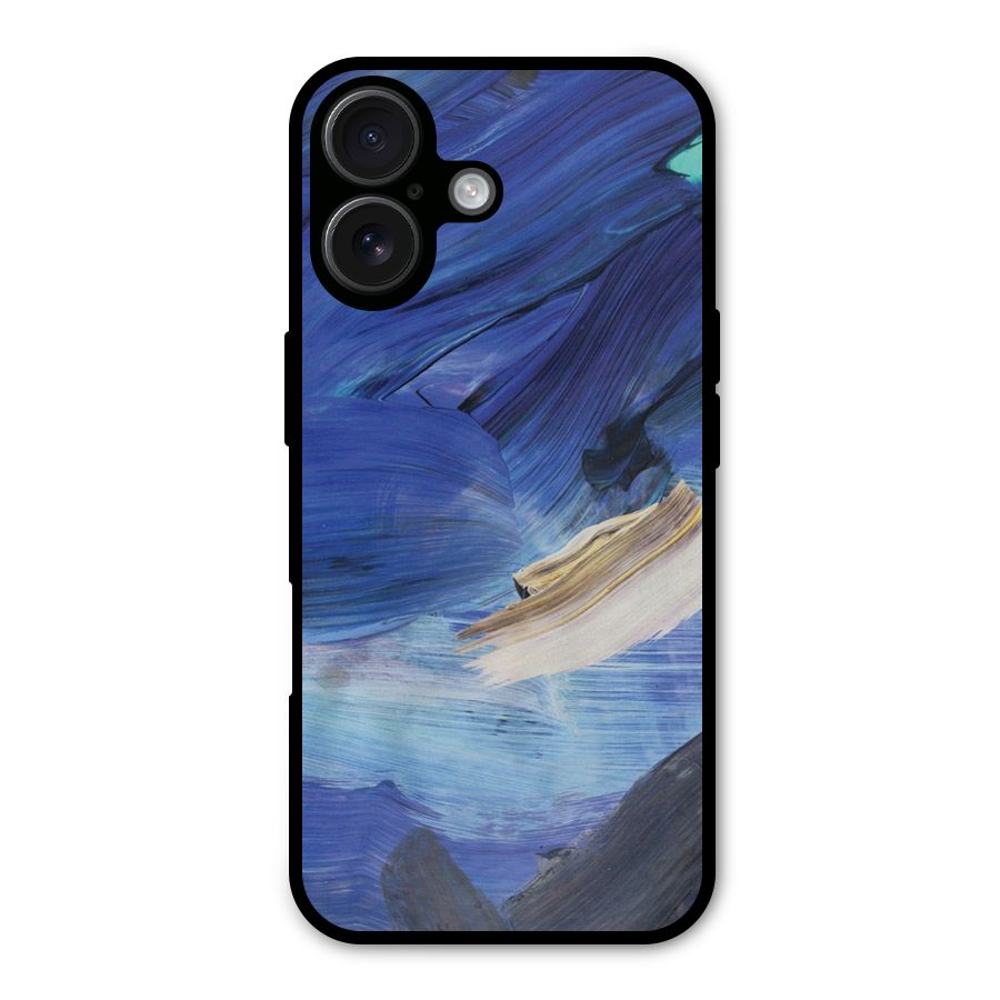 Paint Brush Strokes Metal Back Case for iPhone 16